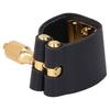 Black Color Alto Saxophone Accessories Leather And Metal Alto Sax Ligature  For Alto Saxophone