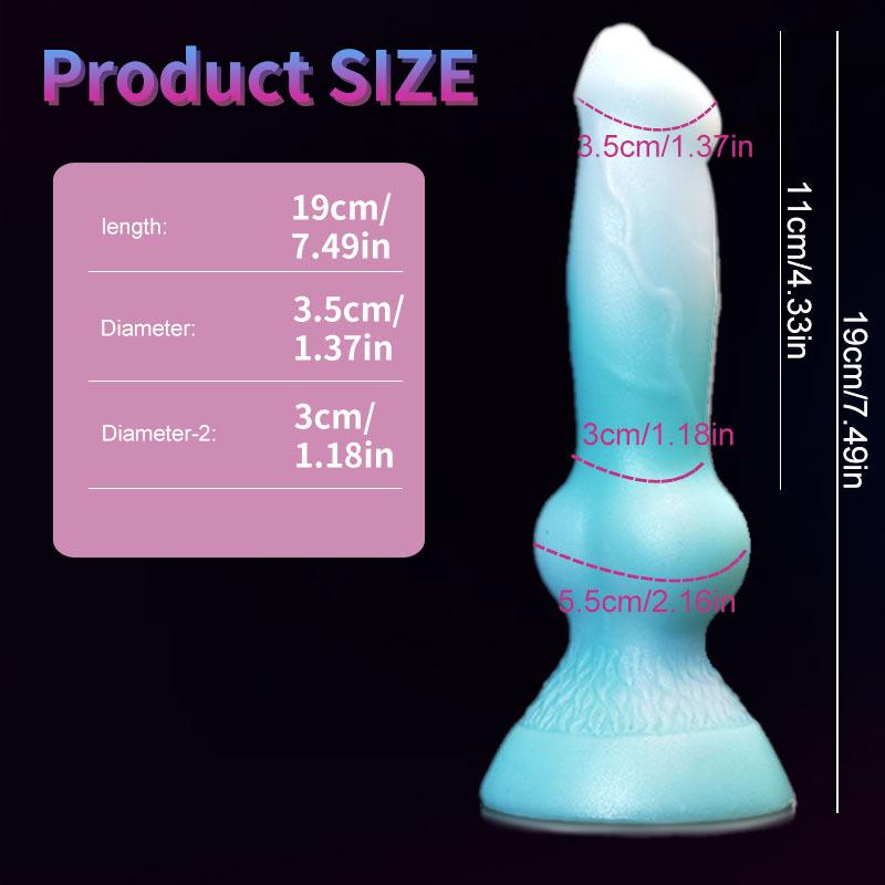 Luminous Dog Dildo Anal Plug Animal Dildo Sex Toys for Women Men Silicone Penis for Women Glow In The Dark