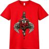 Dagger Rose T Shirt Angel Wings Gothic Tattoo Style Streetwear Graphic Tee