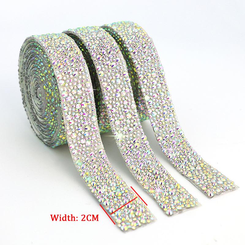 10Yard Rhinestone Ribbons Silver Sparkling Crystal Diamond Roll Self Adhesive DIY Arts Crafts Wedding Party Gift Decoration Wrap
