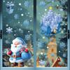 Christmas Window Stickers Winter Snowman Santa Claus Snowflake Elk Static Stickers Glass Ornaments Merry Christmas Posters