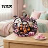 Decorative Mantle Piece Halloween Photo Frame, Wooden Desktop Picture Holder for Spooky Party Decoration Kids Room Home Accents And Festive