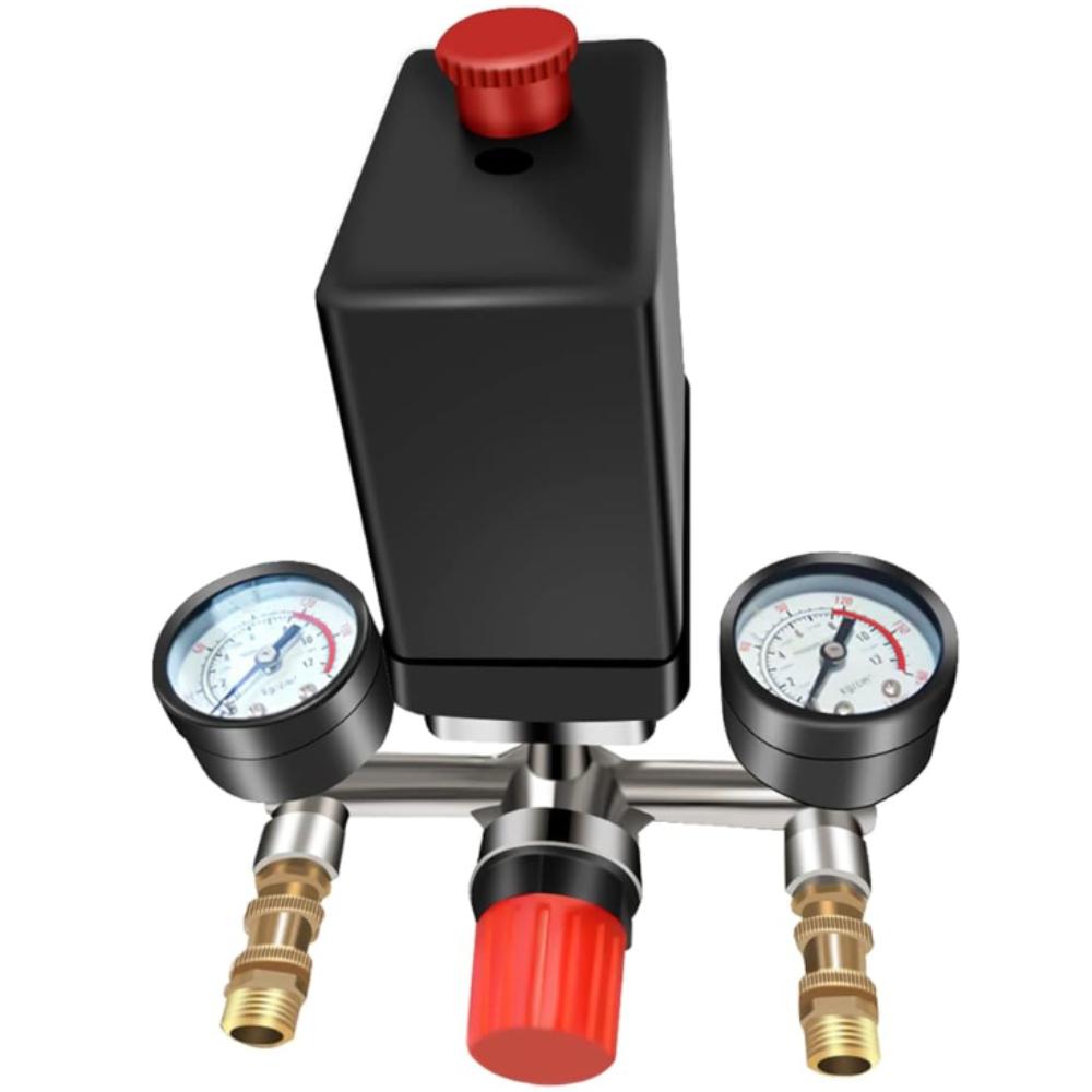 90-120PSI Air Compressor Manifold Switch Manifold Garzatore Air Compressor Pressure Switch Control 220-380 V Aluminium Alloy Bracket Easy D