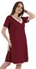 Inkmeso Solid Nightgown Dress For Women Nightwear Lace Short Sleeve Loungewear