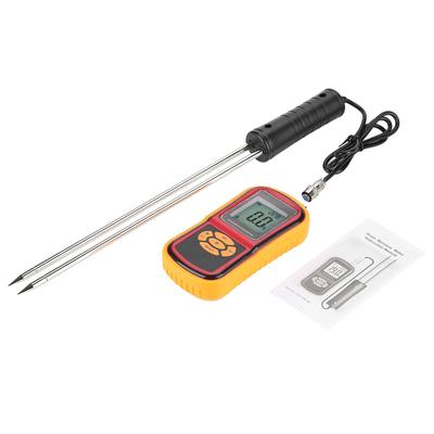 GM640 Portable Digital LCD Grain Moisture Temperature Meter for Wheat Rice Corn Bean