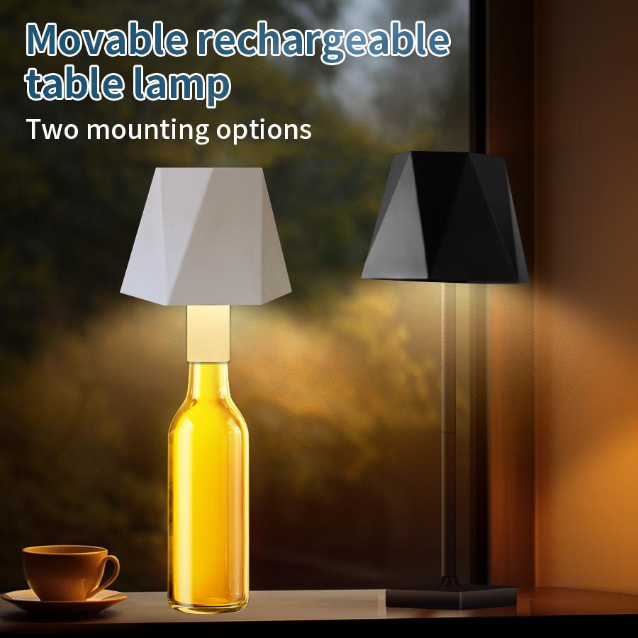 Table Led Lamp For Bedroom Rechargeable Wireless Desk Lamp Office Study Light Bedside Table 3colors Movable Touch Lamp Led Light