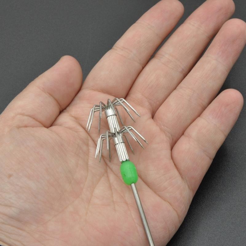 Flashing Squid Fishing Baits Luminous Head Squid Hook Fishings Baits