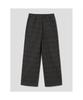 Saendeusaundeu (Unisex) Leopard Wide Oval Elastic Waist Pants Ash