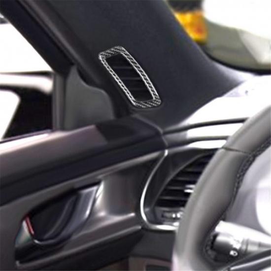 For Mazda CX-9 2016- Carbon Fiber Interior A-Pillar Air Vent Cover Trim