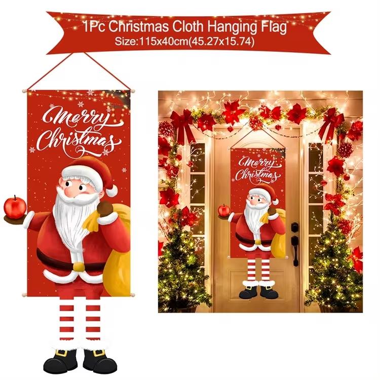Merry Christmas Hanging Flag Christmas Decorations For Home 2026 Christmas Door Banner Xmas Gifts Navidad Happy New Year 2026
