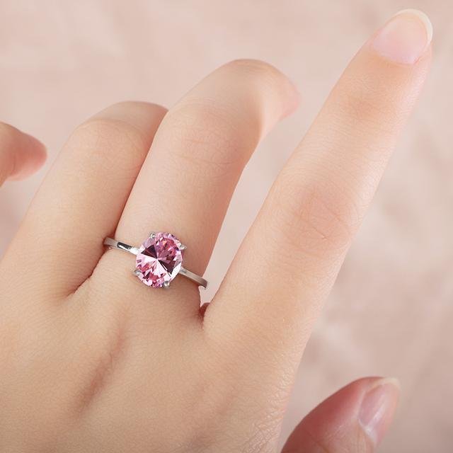 

Простое кольцо Cellacity из стерлингового серебра 925 пробы для очаровательной леди с 8*10 мм желтым розовым топазом, драгоценными камнями, подарок для свадебной вечеринки 10