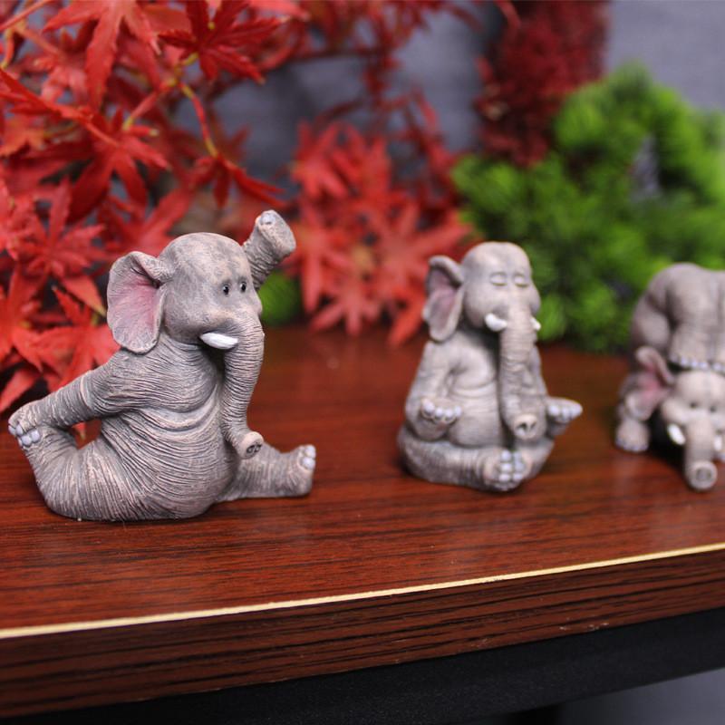 Model Elephant Simulated Tabletop Figurine Micro Landscape Decoration Garden