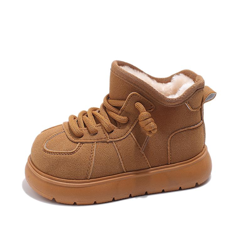 

Children s Snow Boots Soft Bottom Anti-slippery Boys Girls Casual Warm Cotton Shoes Outdoor Kids Short Thermal Boots Winter 26 хаки