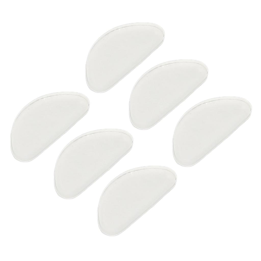 20 Pairs Silicone Eyeglass Nose Pads D Shaped Slip Resistant Adhesive Nose Cushions for All Types Glasses