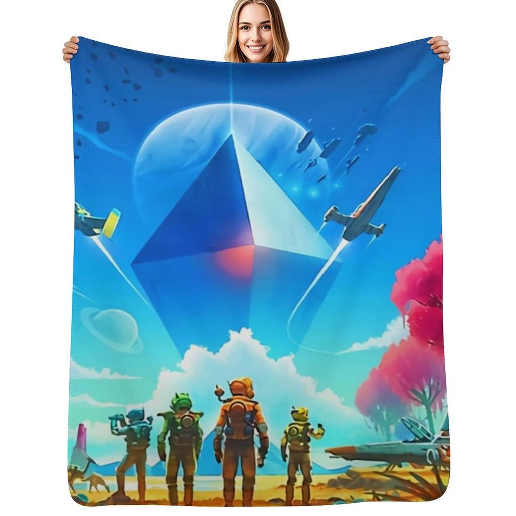 No Mans Sky Throw Blanket Warm Napping Blanket for Office Couch Bed
