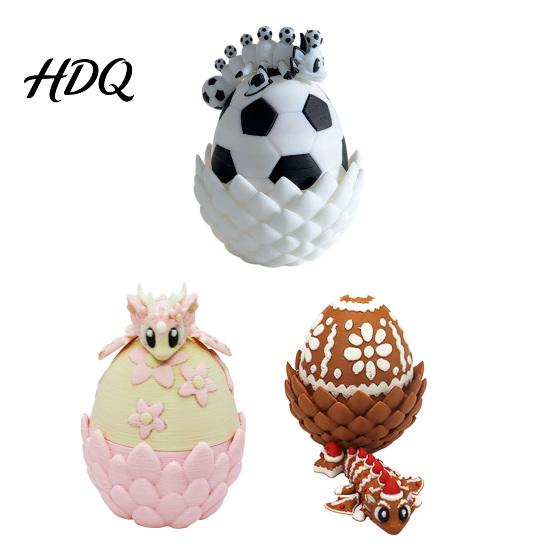 Interactive Dragon Toy 3D Printed Egg with Mini Inside Collectible Articulated Winged Sports Enthusiast Fidget Toy Ball Theme Stress Relief