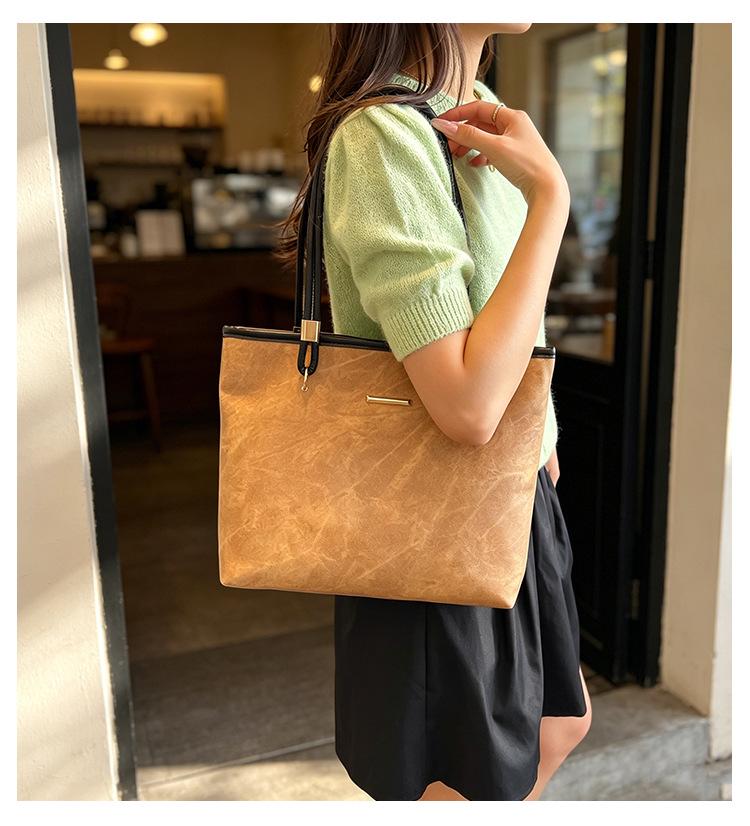 Luxury Spring/Summer 2026 Women's Fashionable Large Capacity Tote Bag - Versatile Single Shoulder Commuting Bag