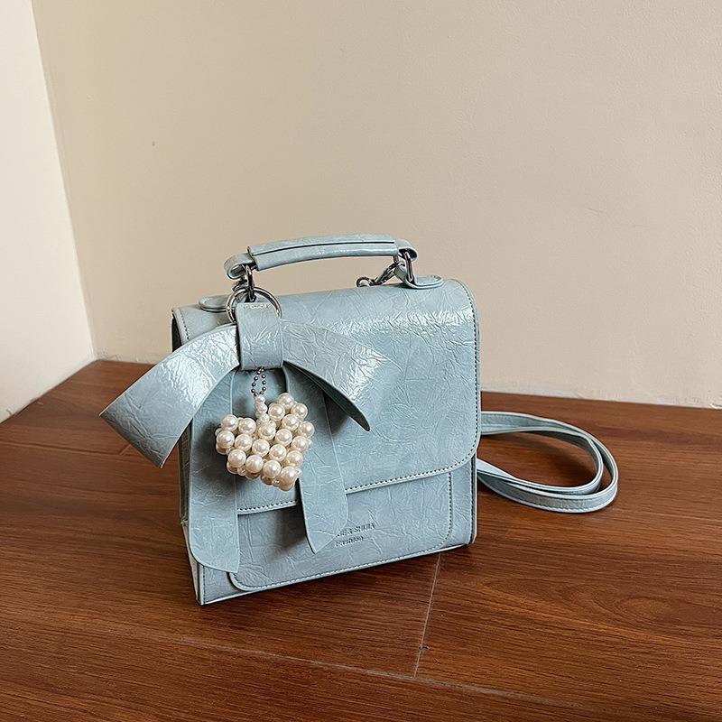 College students versatile bow niche backpack bag women's summer new fashion messenger small square bag
