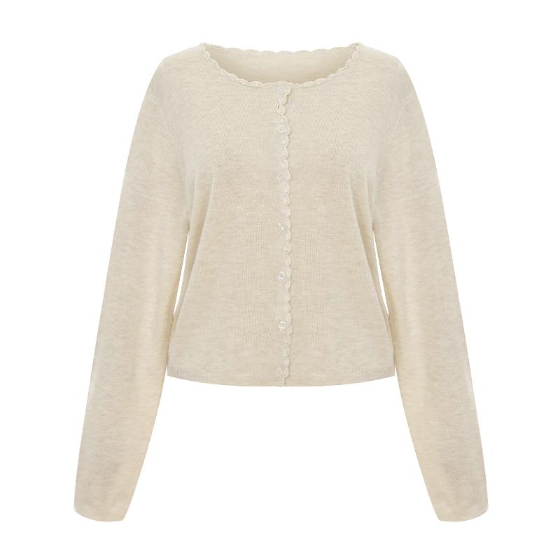 Tview Embroidered Bias Round Cardigan_V6A-Cca011