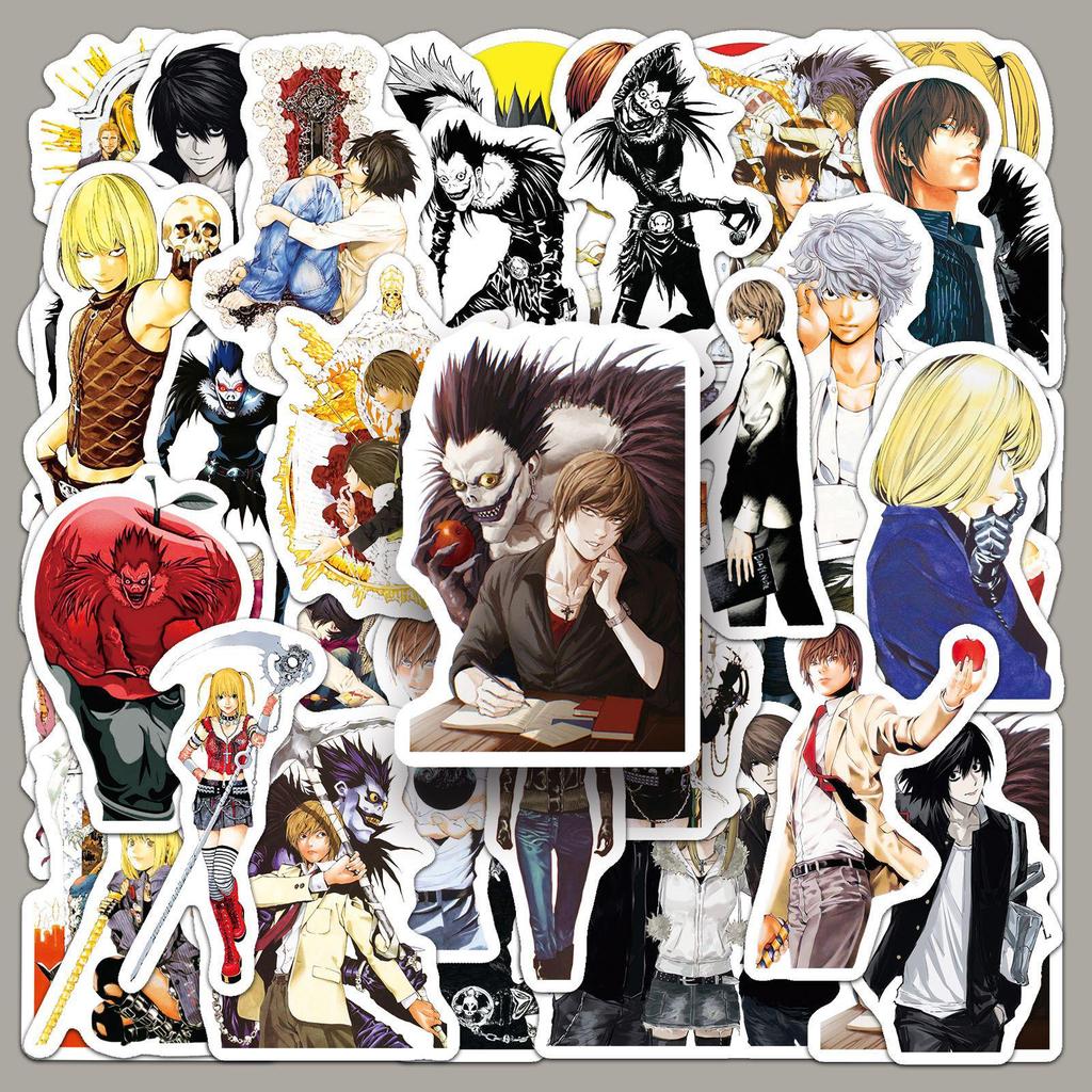 50 Japanese Anime Death Note Stickers - Popular Characters for Graffiti, Cars, and Laptops