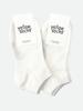 Yellousagseu Ankle Socks Punching White