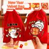 Creative Gift Velvet Snack Storage Pouch Gift Decoration Amulet Blessing Sachets Pendant silk bag Happy New Year Lucky Bag