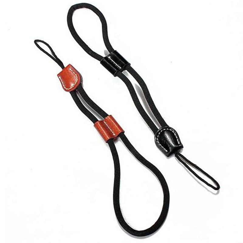 2pcs Black/Brown Camera Wrist Strap Leather Wristband Protection Rope For Canon/Nikon/Sony/Olympus Camera and Micro-single