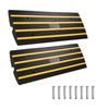 VEVOR Curb Ramp, 2 Pack, 2.6" Rise, Rubber Driveway Ramps, Heavy Duty 33069 Lbs Weight Capacity Threshold Ramp