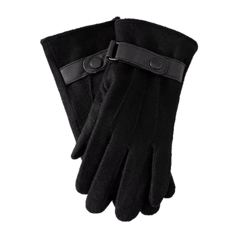 Męskie Zimowe Rękawiczki Dotykowe z Podszewką Polarową - Wiatroodporne, Mrozoodporne, Codzienne Rękawiczki do Prowadzenia