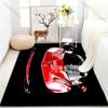 Cool Red Sports Car Print Carpet for Living Room Bedroom Bedside Sofa Table Floor Mat Home Area Rug Decor Car Lovers