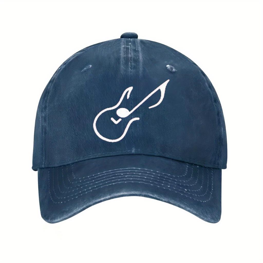 Guitar Music Note Baseball Cap Unisex Washed Cotton Adjustable Casual Dad Hat Outdoor