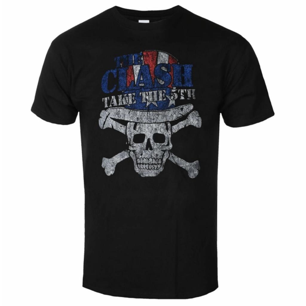 Clash Star Badge Patternprint Tshirt Classic Hardcore Punk Band Tshirt Suitable For Both Unisex And Unisex To Wear
