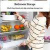 Kitchen Turntable Round Rotating Spice Condiments Organizer Cosmetics Storage Box Table Fruit Tray Rack 25cm