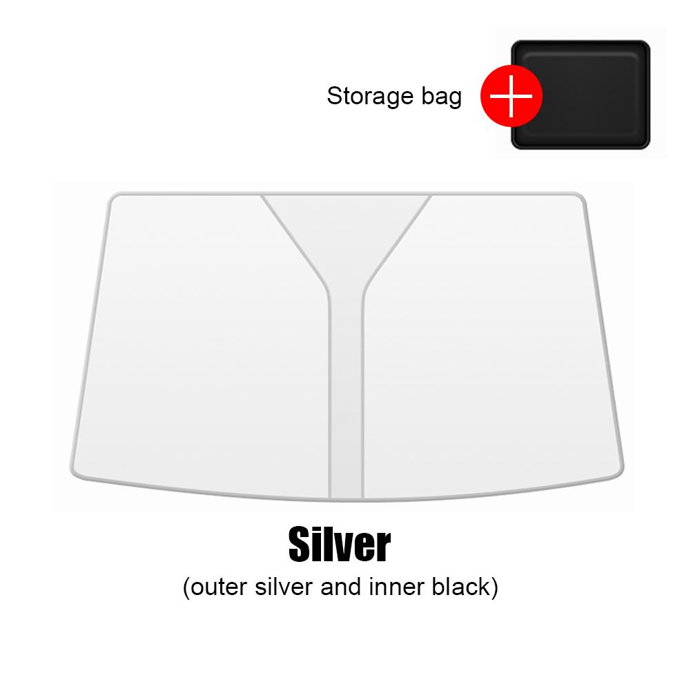 Universal Car Front Windscreen Sun Shade Sun Protection Double-Layer Window Cover for Auto With Storage Bag