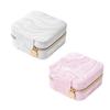 Portable Jewelry Box Faux Leather Travel Organizer for Earrings Necklaces Rings Elegant Velvet Lining Compact Jewelry Case for Women Girls