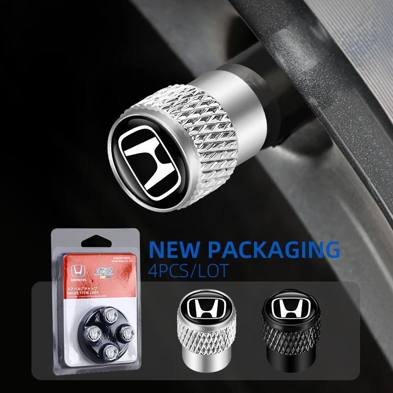 TR-24Pcs Car Metal Wheel Tire Air Valve with the Box Stem Caps Dustproof Covers For Honda TYPER CRV Civic XR-V HR-V City Accord Jazz