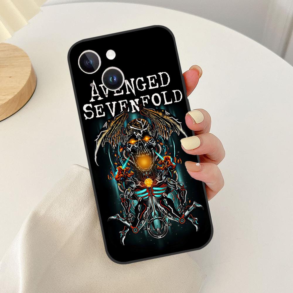 Avenged Sevenfold V2 Full Phone Case For Iphone 16 15 11 13 14 Pro Max 7 8 Plus X Xr Xs Max 12mini Black Shell Cover Case