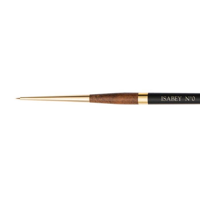 Brush - Retouched - Watercolor - Isabey - Pure Kolinsky Sable - 6229i - No. 0 - Natural Fibers