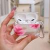 Transparent flower pattern headphone cover for AirPods Pro2/Pro3/Pro anti drop headphone cover for AirPods4/3/1/2shock-absorbing