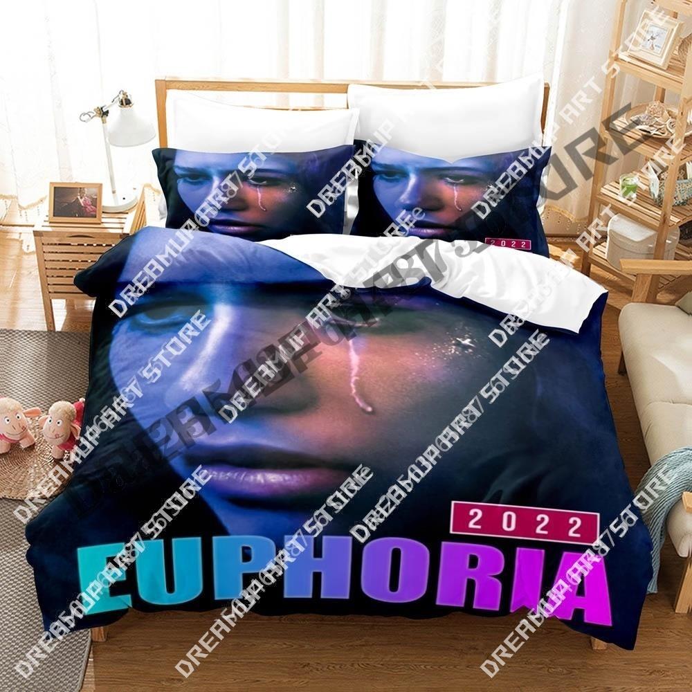 3D Print TV Euphoria Bedding Set Boys Girl Twin Queen King Size Duvet Cover Pillowcase Bed boys Adult Home Textiles