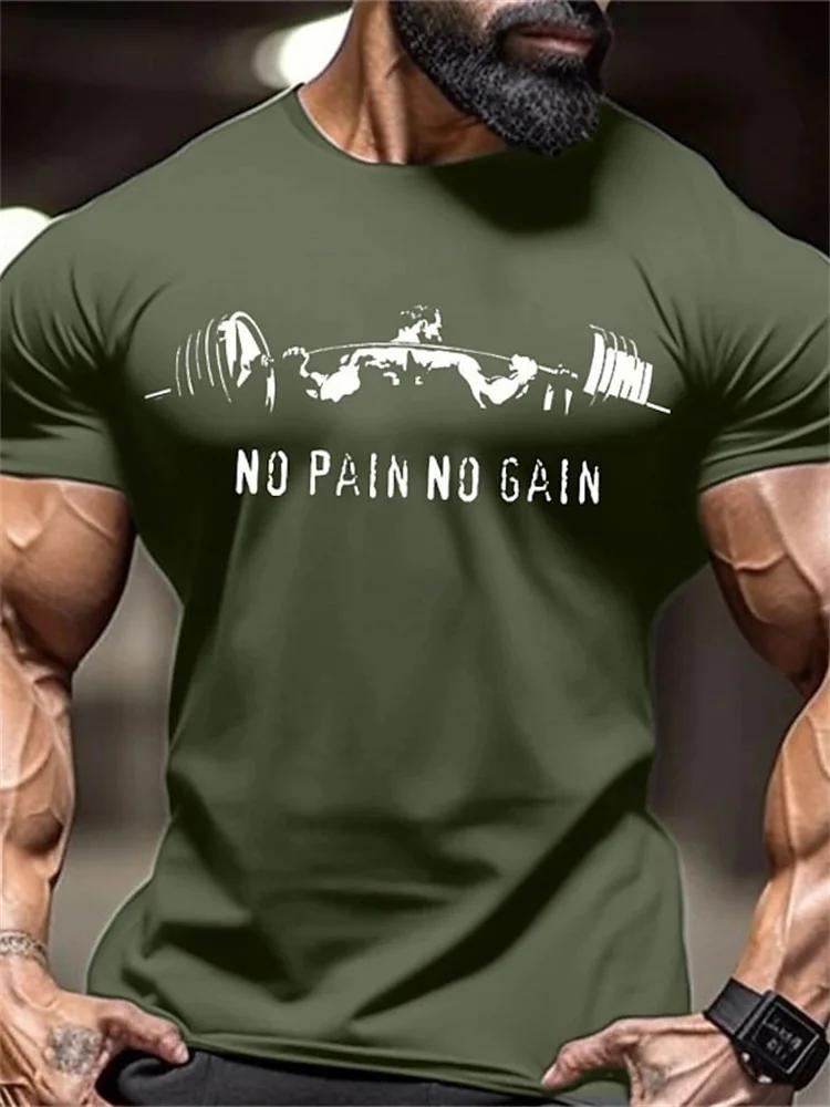 New Men's Fitness T-Shirt Fierce Gym Sports Short-Sleeved Top Quick-Dry Round Neck T-Shirt Fitness Competition Training Clothes
