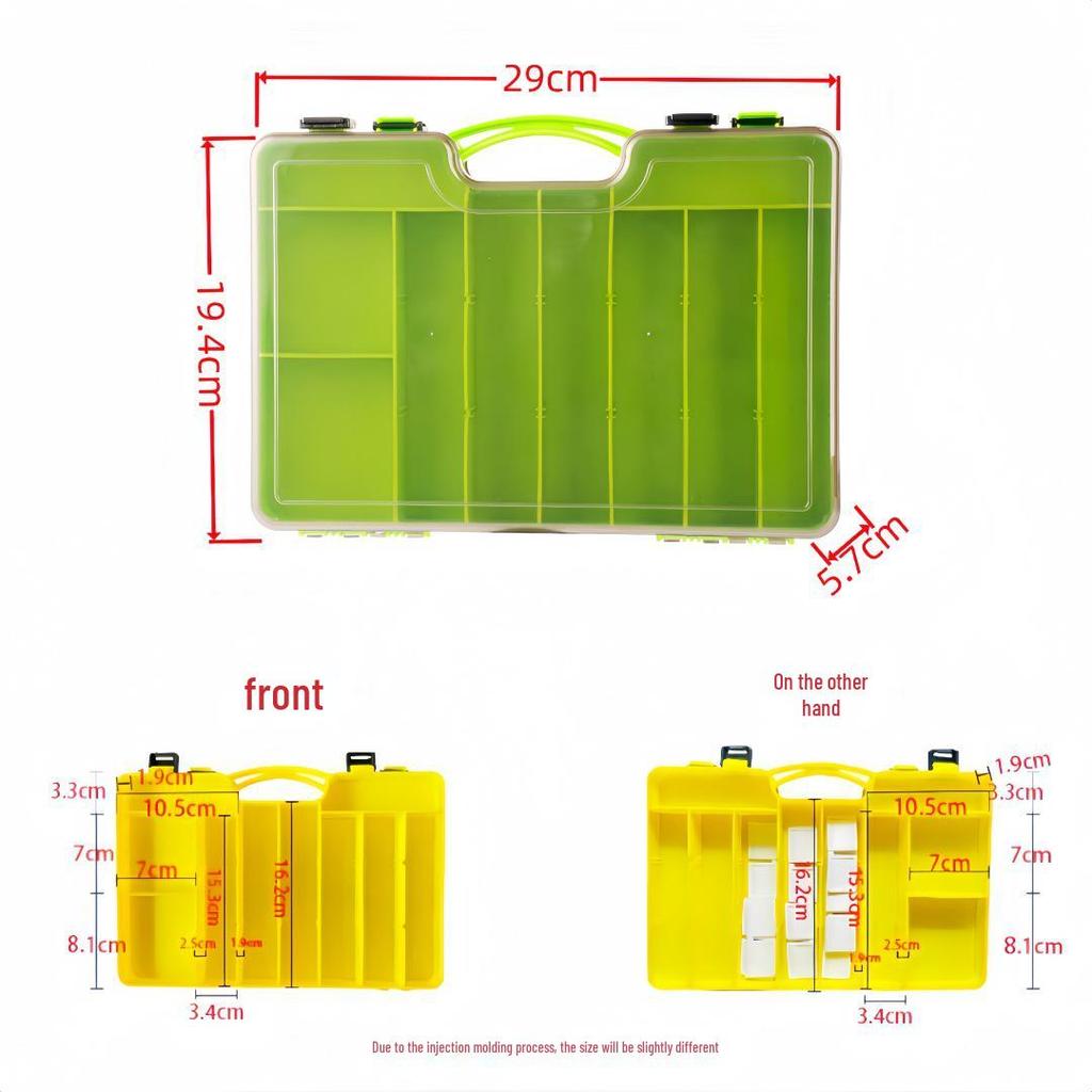 Popular Double-Layer Handheld Fishing Lure Box - Two-Sided Storage for Lures and Frogs