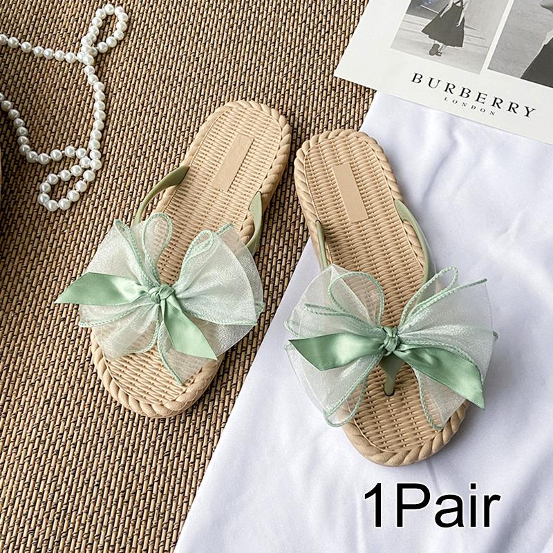 

Women Platform Sandals Casual Beach Slippers Comfortable Flip Flops Summer Bowknot Seaside Sandals 40/41