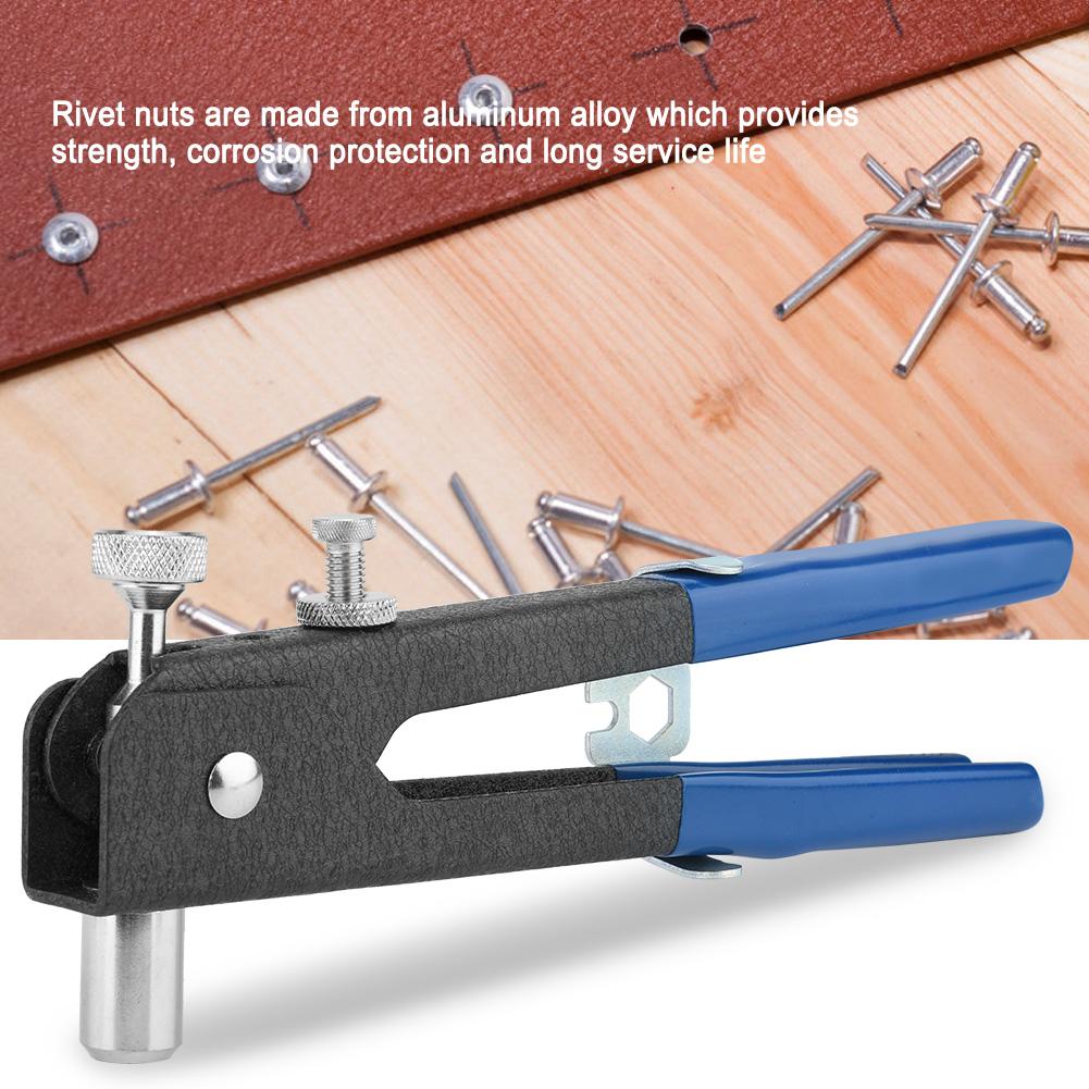 M3M8 Rivet Nuts Threaded Insert and Rivet Gun Tool Rivnut Nutsert Riveting Kit 106pcs