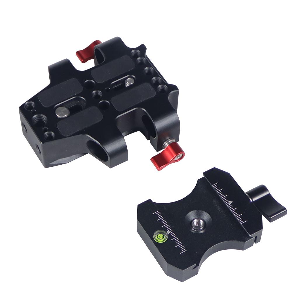 Universal 15mm Rod Rail Clamp Mounting Base Plate Bracket for Panasonic for Fujifilm DSLR Camera Rig Follow Focus Support System