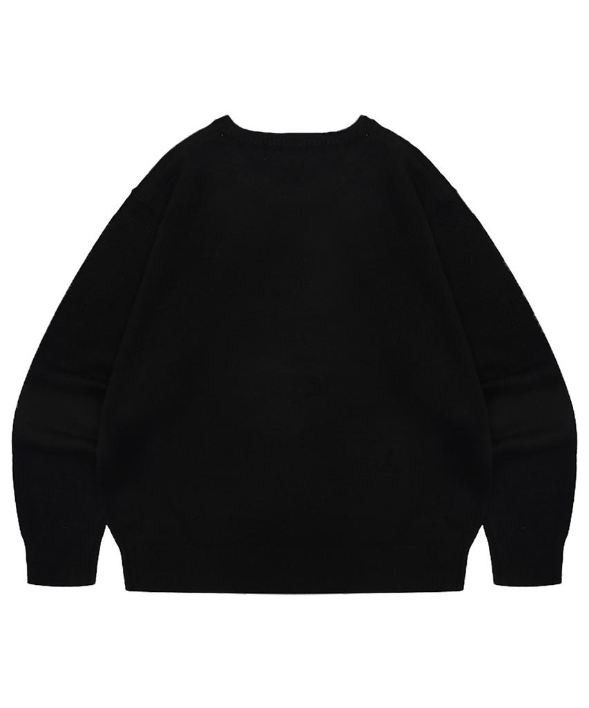 Eolaiteuaenggeul Cat Face Knit (Black)