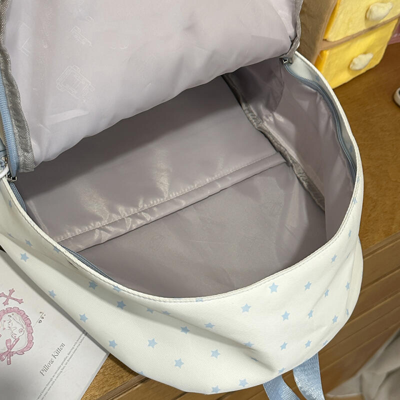Contrast Printed Student Schoolbag Women's Lightweight Large Capacity Backpack