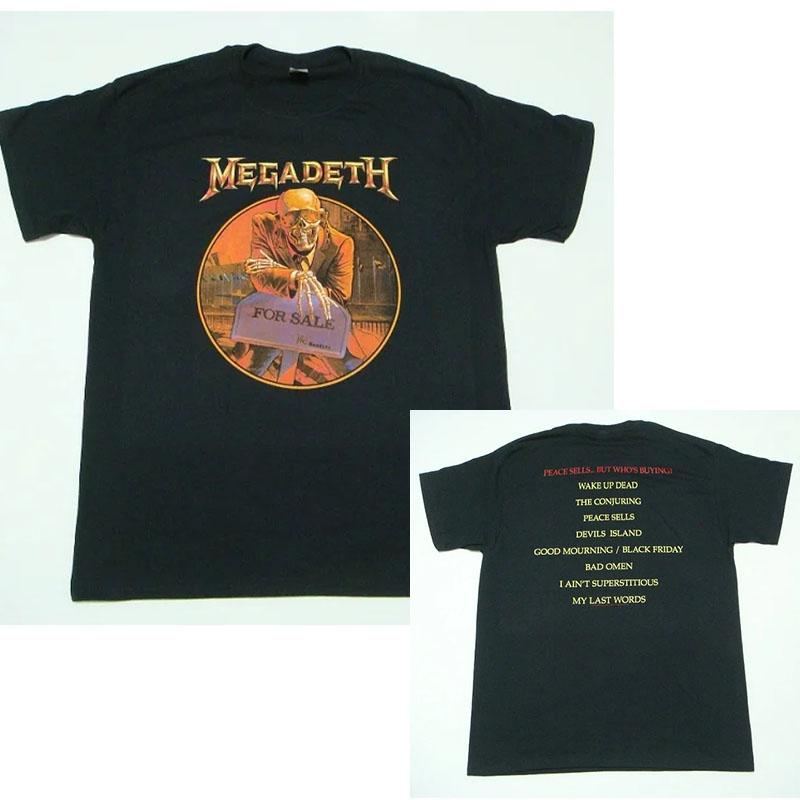 2025 Summer  MEGADETH Rust in Peace 30th Anniversary American Retro Street Loose Men and Women Short Sleeve T-shirt Streetwear