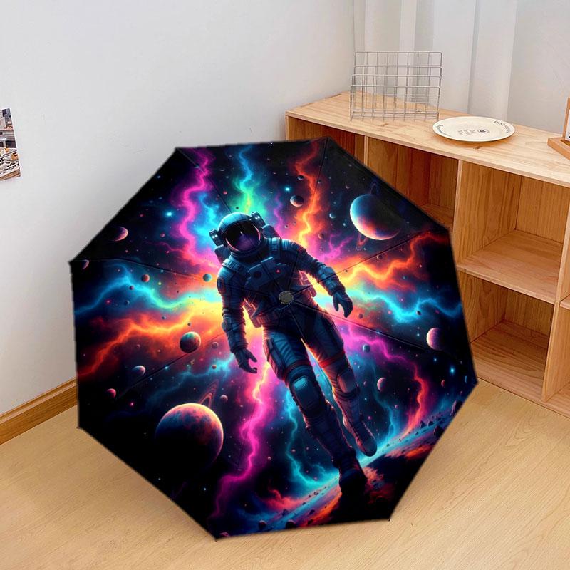 InterstellarFuture Pattern Pattern New Style Umbrella, 1 Piece Automatic Folding Umbrella, Portable Travel Umbrella, Outdoor Umbrella, Birthday Gift
