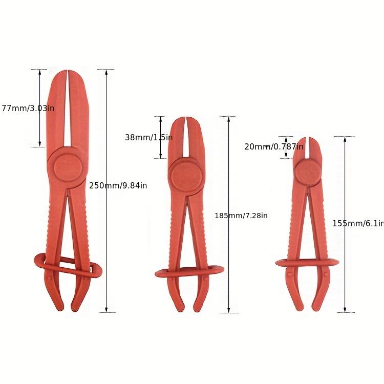 Set 3 buc/set Instrument clemă furtun nailon Clește clemă linie frână combustibil apă Instrument mâini libere Instrumente reparații auto Clești furtun
